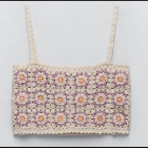 ZARA Crochet Flower Tank